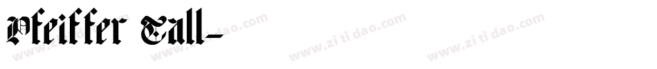 Pfeiffer Tall字体转换